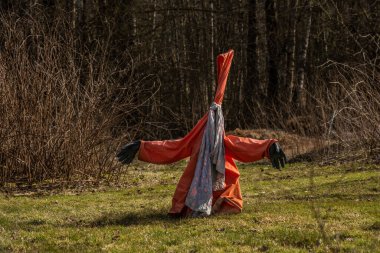 Bahçedeki turuncu korkuluk..