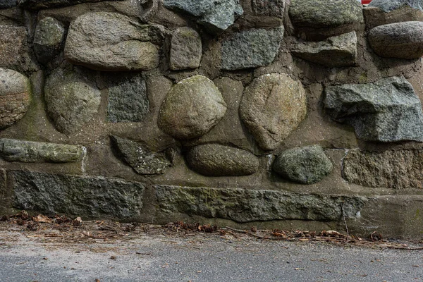 Gotemburgo Suécia Abril 2021 Detalhes Uma Parede Pedra Baixa — Fotografia de Stock