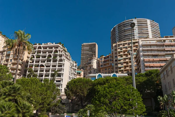 Monaco Monaco July 2008 Tall Residential High Rises Larvotto Beach — 스톡 사진