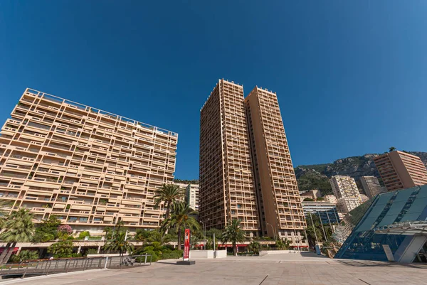 Monaco Monaco July 2008 High Rise Apartment Buildings Seaside View — 스톡 사진