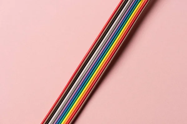 Multi Colored Band Electronics Cables — Fotografia de Stock