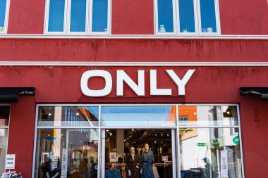 Frederikshavn, Denmark - July 11 2019: Logo of ONLY in Frederikshavn.