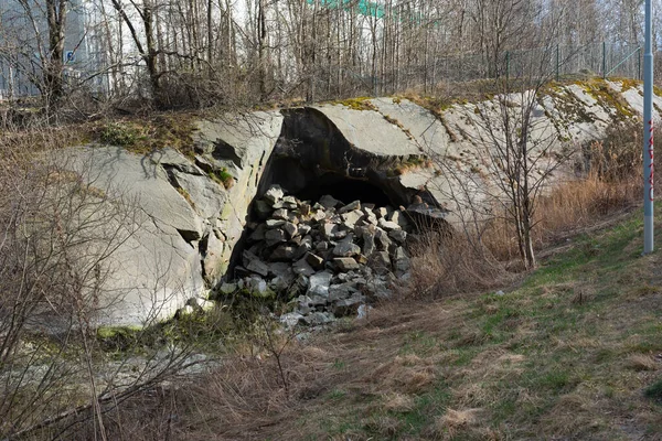 Escavado Subsequentemente Bloqueado Túnel — Fotografia de Stock