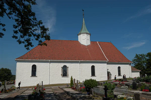 Sandefjord Noorwegen Augustus 2004 Lling Kerk Voor Een Bruiloft — Stockfoto