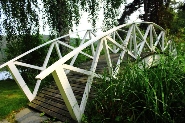Pont en bois blanc — Photo