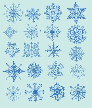 kar taneleri üzerinde mavi ayarla.