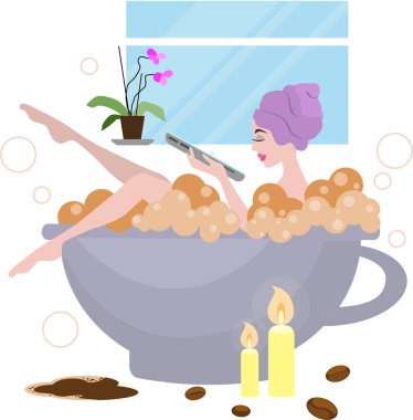  Sabah banyosunu kahve fincanında yapan bir kız.