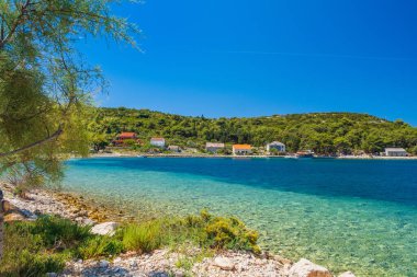 Lagoon on Adriatic coast in Croatia. Soline bay on Dugi Otok island.