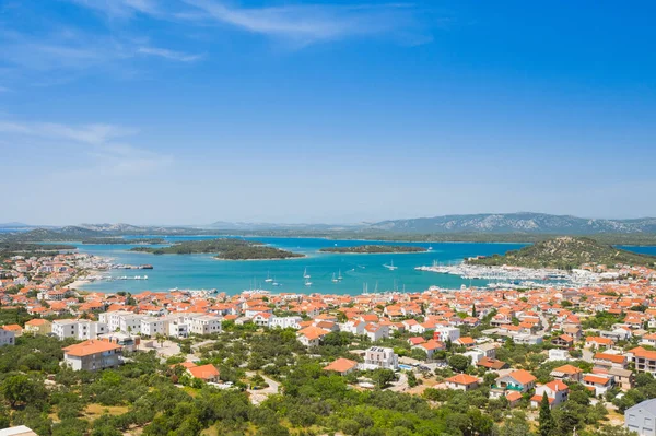 Vista Aérea Cidade Murter Ilha Murter Dalmácia Croácia — Fotografia de Stock