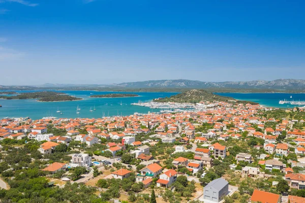 Vista Aérea Cidade Murter Ilha Murter Dalmácia Croácia — Fotografia de Stock