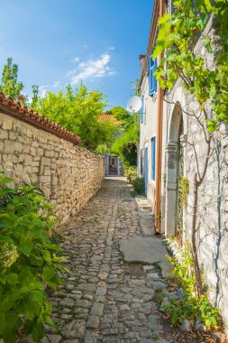 Romantic streets in the old town of Osor on the island of Cres in Croatia