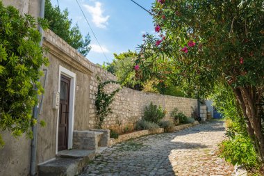 Streets in the old town of Osor on the island of Cres in Croatia