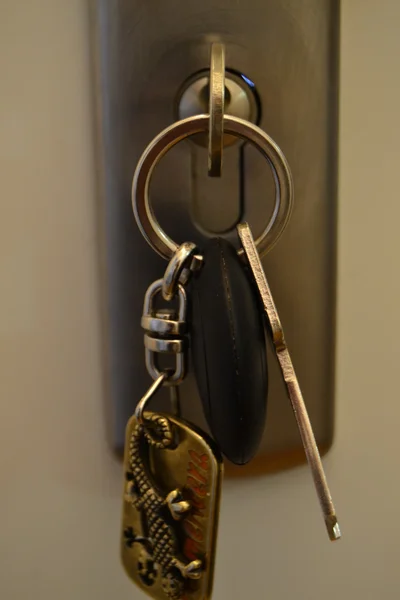 Keys in the lock — Stock Photo, Image