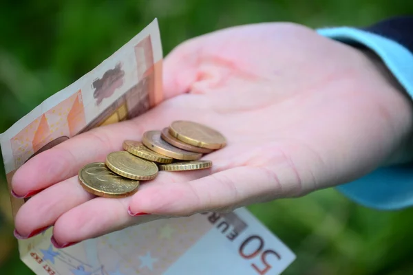 Dinero, billetes y monedas — Foto de Stock