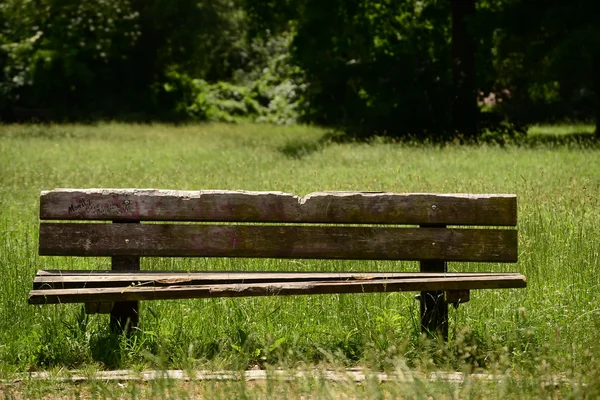 Vieux banc en bois — Photo