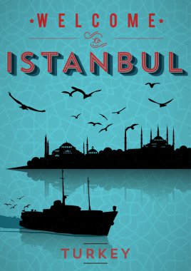 Retro Istanbul Poster clipart