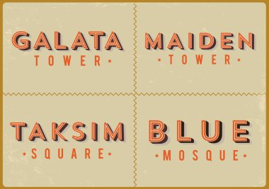 İstanbul yerlerinden tipografi