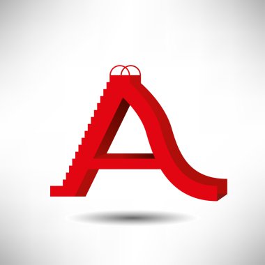 vektör slayt harfi sembolü