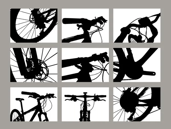 Detalle de piezas de bicicleta — Vector de stock