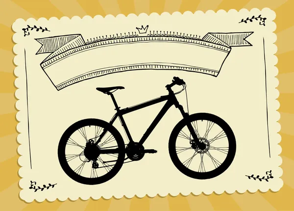 Tarjeta de bicicleta Vintage — Vector de stock