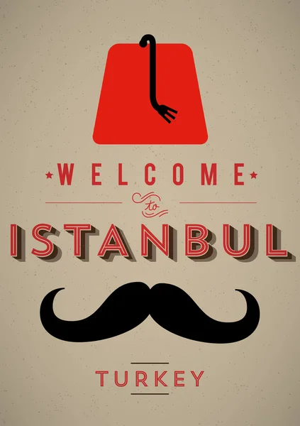 Vintage Istanbul Poster — Stock Vector