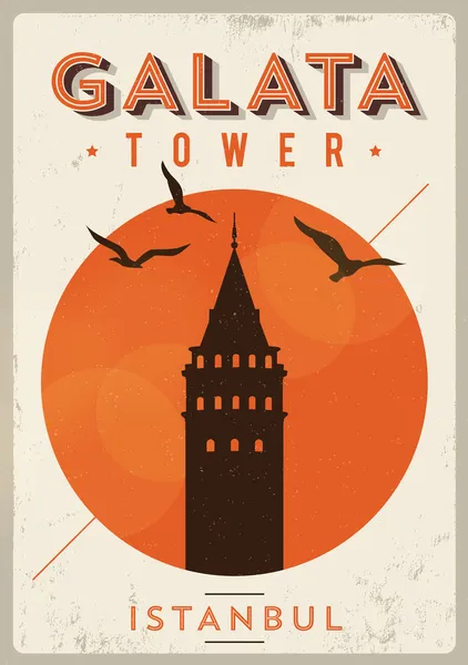 Cartel de Estambul Vintage — Vector de stock