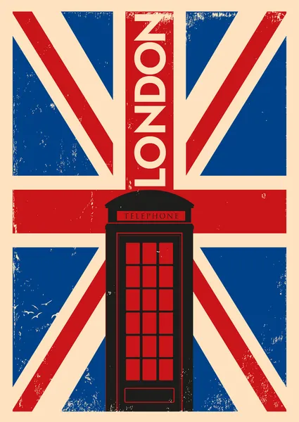 Vintage telefon kutusu poster