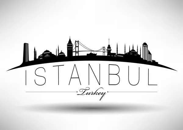 İstanbul tipografi tasarım — Stok Vektör