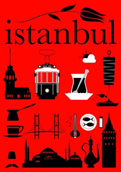 Піктограма Стамбульському набір — стоковий вектор