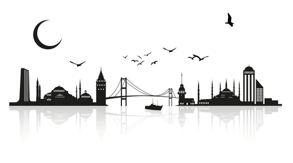 Silhouette di Istanbul — Vettoriale Stock