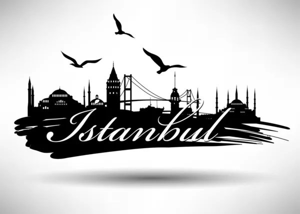 Istanbul typografi design — Stock vektor