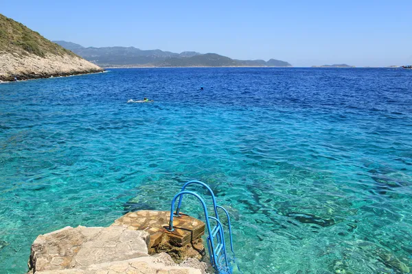 Vue sur la mer à Hill, Kas, Antalya — Photo