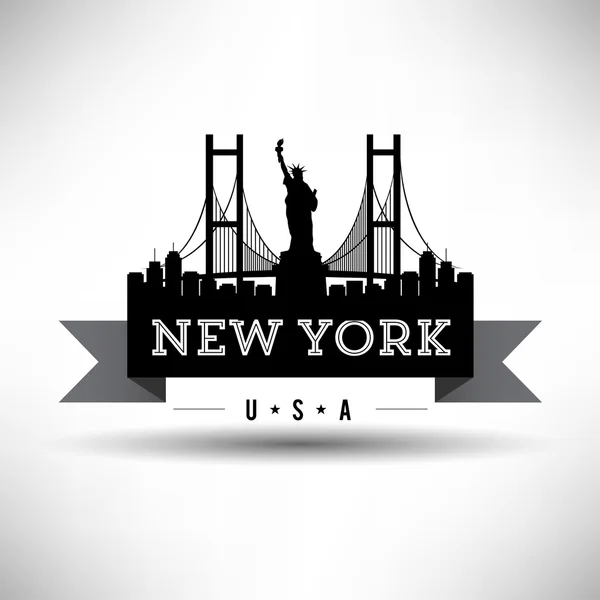 New york city tipografi tasarım — Stok Vektör