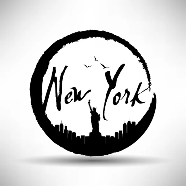 ニューヨーク市のタイポグラフィ デザイン — ストックベクタ