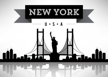 New york silüeti afiş