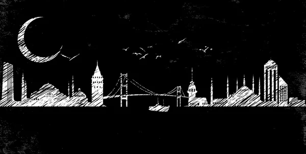 Esquisse Istanbul ville — Image vectorielle