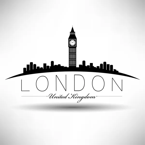 Londen silhouet design — Stockvector