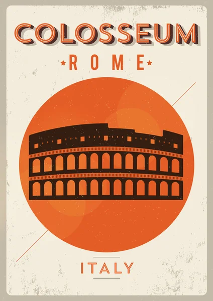 Affiche Rétro Rome — Image vectorielle