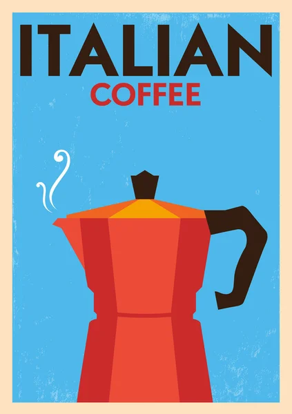 Italian Coffee Poster — Stock Vector