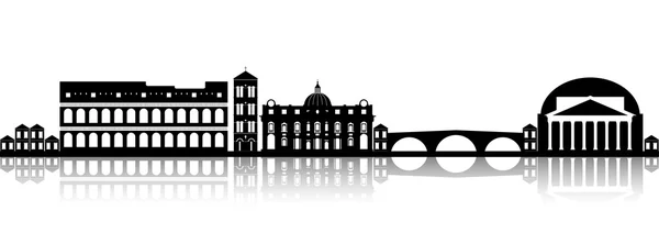 Roma stad silhouet — Stockvector