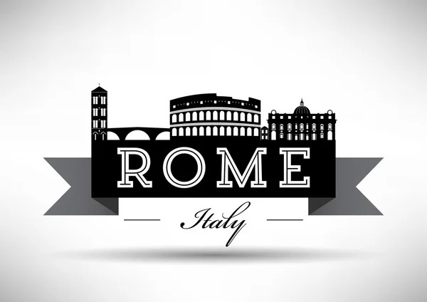 Design de silhouette Rome moderne — Image vectorielle