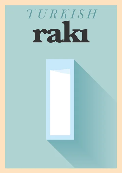 Cartel Raki — Archivo Imágenes Vectoriales