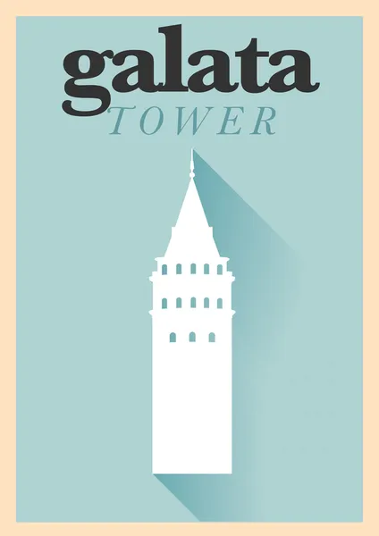 Αφίσα Πύργος Γαλατά — Διανυσματικό Αρχείο