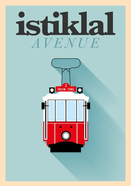 Plakat zur Istiklal Avenue — Stockvektor