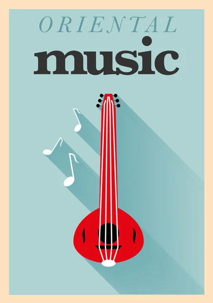 Αφίσα της ανατολίτικης μουσικής — Διανυσματικό Αρχείο