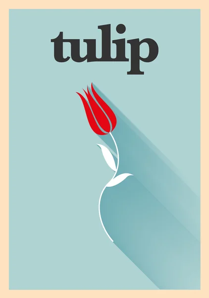 Tulipan plakat — Wektor stockowy