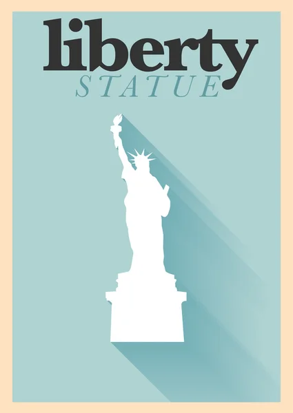 Plakát se sochami svobody — Stockový vektor