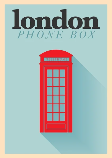 Phone Box Poster — Stock Vector