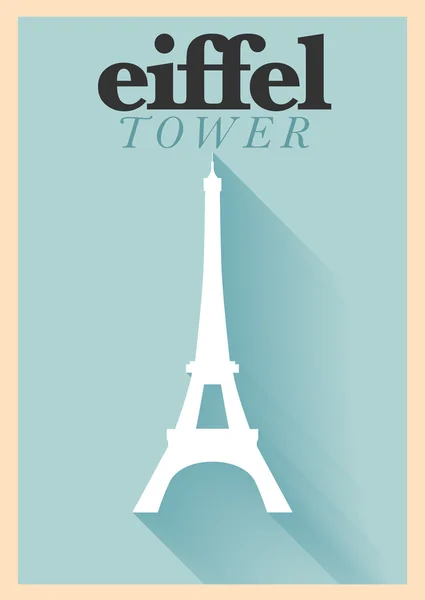 Eiffel tower affisch — Stock vektor