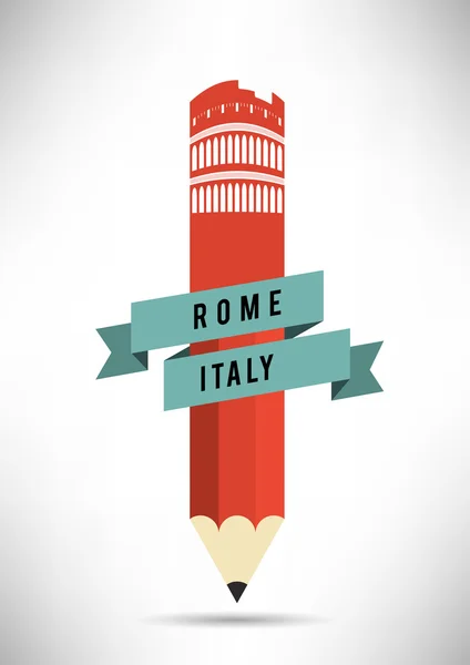 Roma cartaz — Vetor de Stock